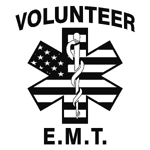 I CARE Volunteer Ambulance Decal I AM AN EMS VOLUNTEER 