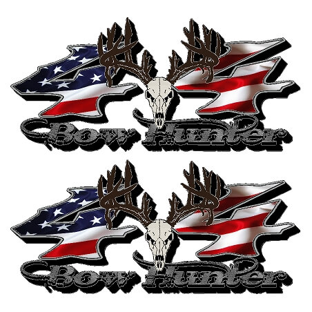 american flag bow decal