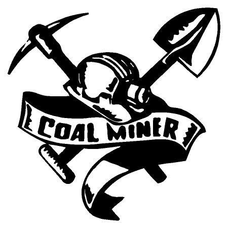 3 Roof Bolter Miner Skull Coal Mining Tool Box Hard Hat Helmet Sticker WV H407