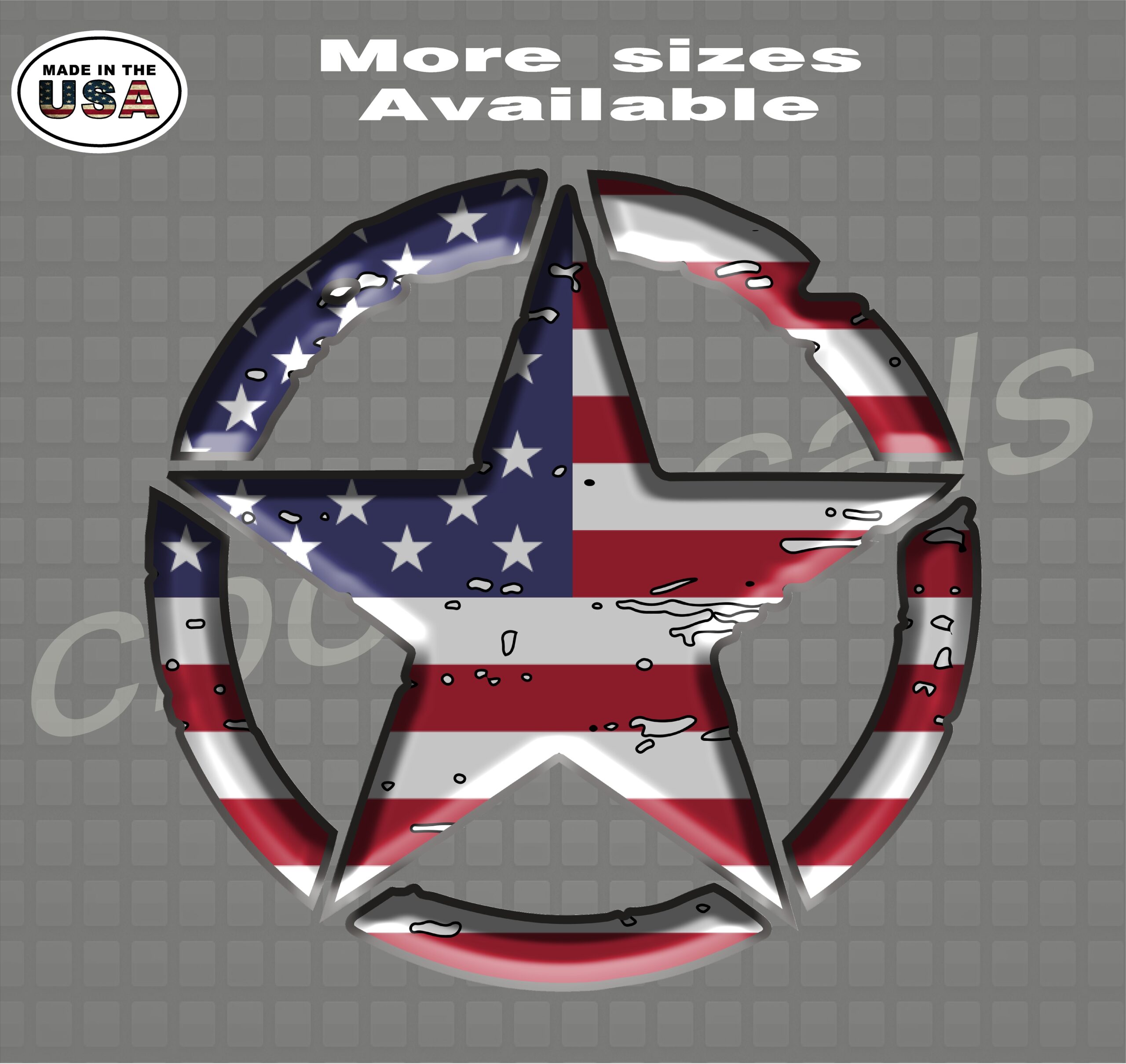 American Flag Star Decal for ” Jeep Wrangler” – Country Boy Customs Store