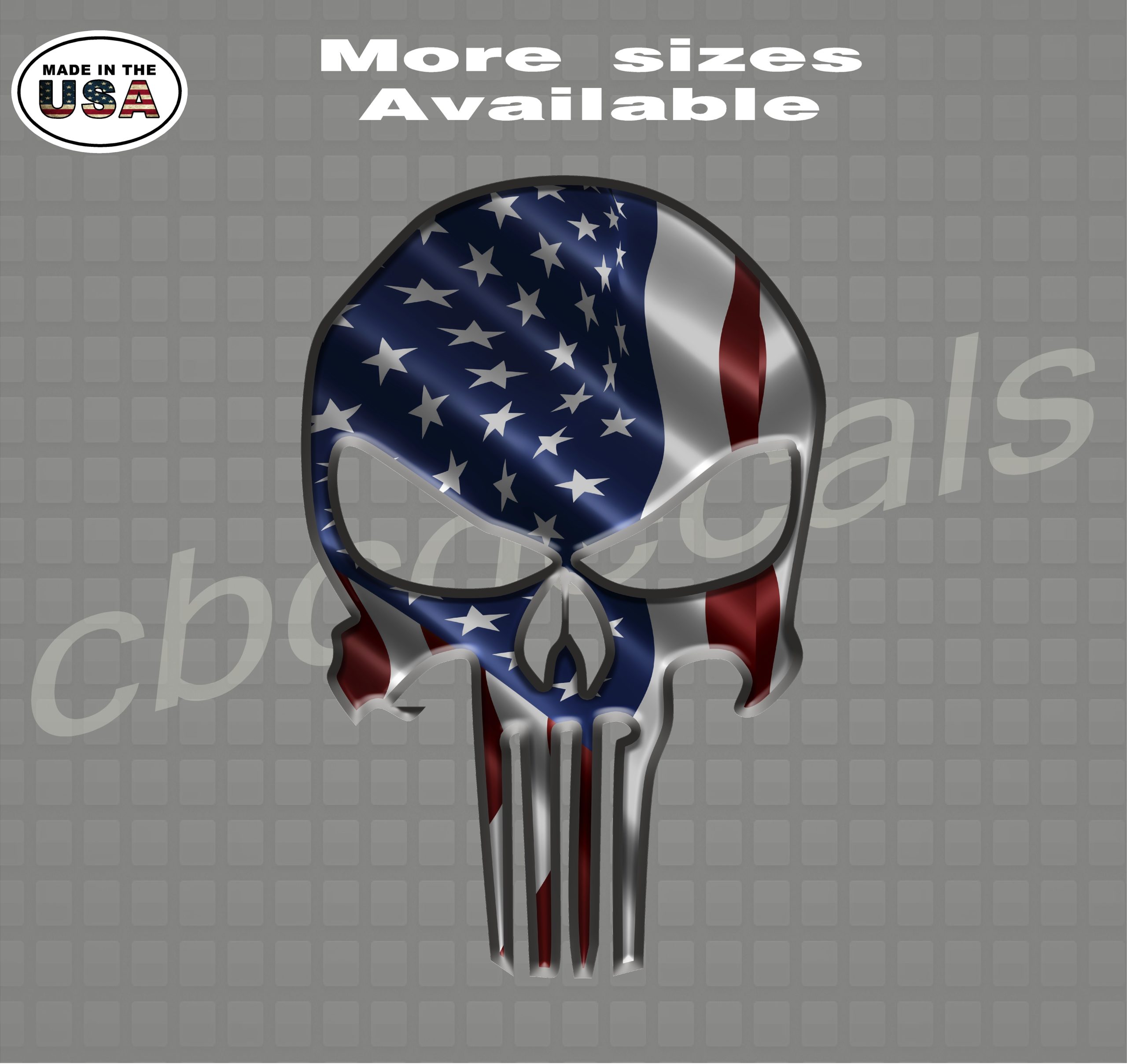 Punisher Military Skull American Flag Truck Decal Sticker Choose from 5 Sizes